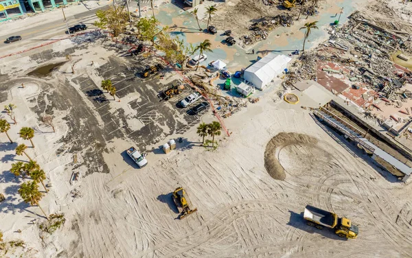 Foto Drone Aereo Fort Myers Beach Hurricane Ian Conseguenze Recupero — Foto Stock