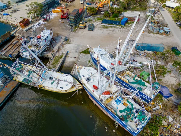 Fort Myers Beach Eua Novembro 2022 Barcos Depositam Resíduos Após — Fotografia de Stock