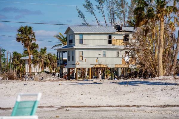 Fort Myers Beach Ηπα Νοεμβρίου 2022 Παραλιακή Σπίτια Καταστράφηκαν Από — Φωτογραφία Αρχείου