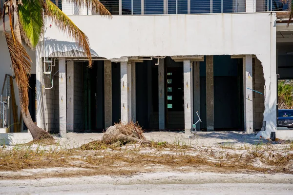 Fort Myers Beach Usa November 2022 Strandnära Hem Förstörda Orkanen — Stockfoto