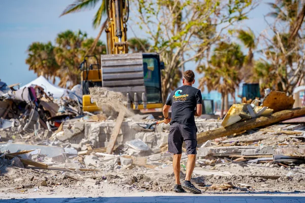Fort Myers Plajı Abd Kasım 2022 Ian Kasırgası Sonrası Fort — Stok fotoğraf