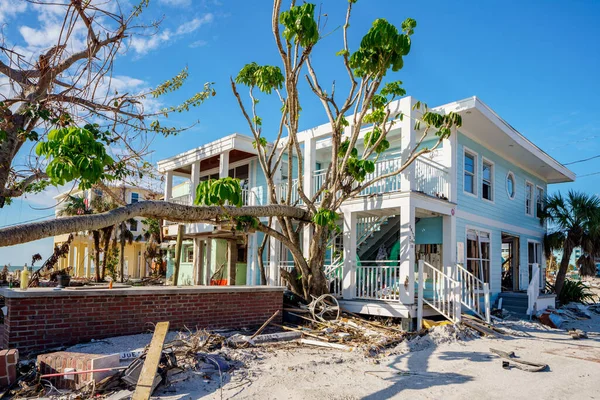 Fort Myers Beach Verenigde Staten November 2022 Huizen Gebouwen Overstroomd — Stockfoto