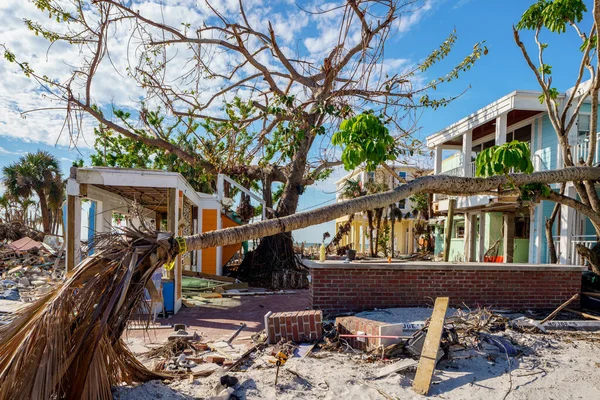 Fort Myers Beach Verenigde Staten November 2022 Huizen Gebouwen Overstroomd — Stockfoto