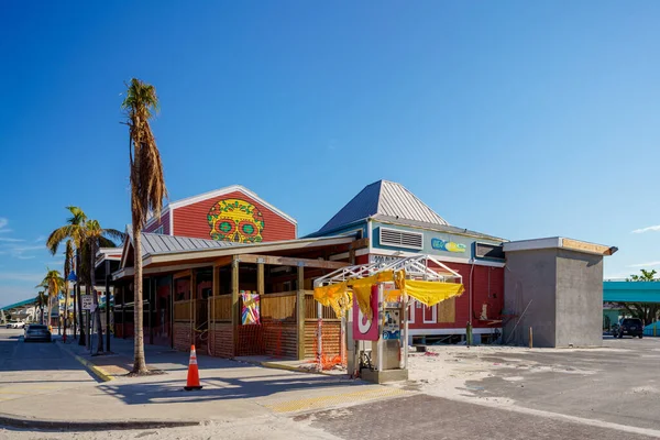 Fort Myers Beach Verenigde Staten November 2022 Restaurants Bars Verwoest — Stockfoto