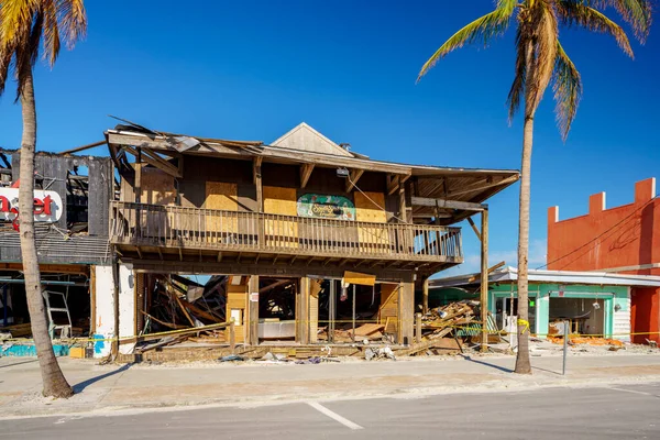 Fort Myers Beach Eua Novembro 2022 South Seas Trader Destruído — Fotografia de Stock