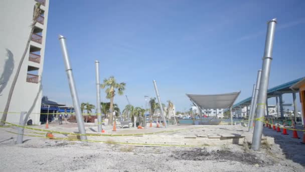 Panorama Del Terreno Bayside Park Fort Myers Beach Construcción — Vídeos de Stock