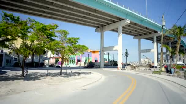 Jadąc Przez Fort Myers Beach Huraganie Ian Sztorm Ponad Stóp — Wideo stockowe