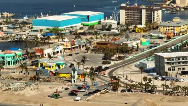 Fort Myers Beach Återhämtning Och Sanering Efter Orkanen Ian Zoom — Stockvideo