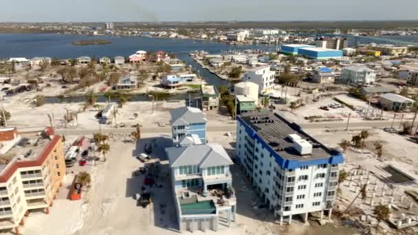 Kustscen Fort Myers Beach Efter Orkanen Ian — Stockvideo