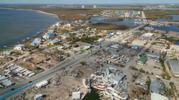 Företag Förstörda Orkanen Ian Fort Myers San Carlos Blvd — Stockvideo