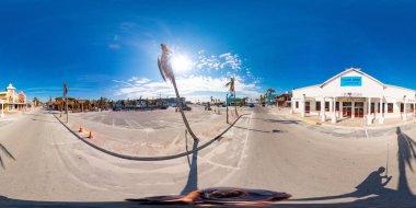 Fort Myers, FL, ABD - 20 Kasım 2022: 360 küresel fotoğraf Fort Myers Sahili FL Kasırgası Ian Kasırgası