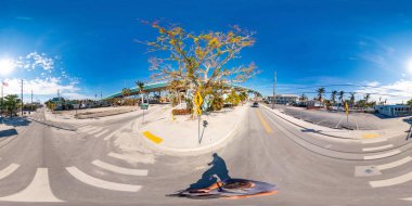 Fort Myers, FL, ABD - 20 Kasım 2022: 360 küresel fotoğraf Fort Myers Sahili FL Kasırgası Ian Kasırgası