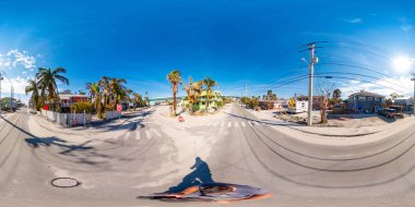 Fort Myers, FL, ABD - 20 Kasım 2022: 360 küresel fotoğraf Fort Myers Sahili FL Kasırgası Ian Kasırgası