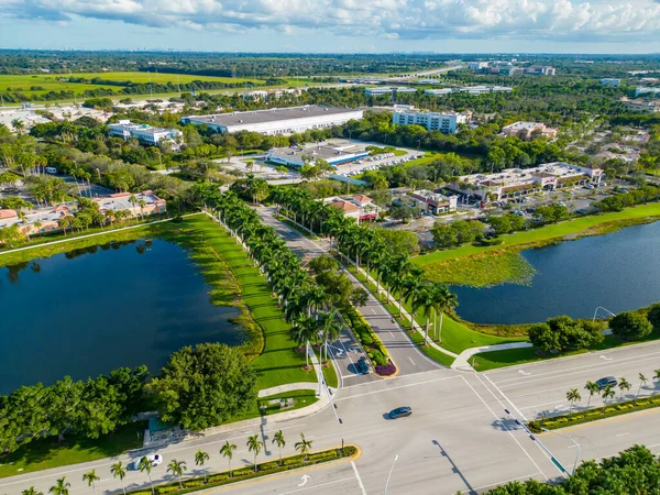 Foto Pesawat Tak Berawak Dari Sebuah Taman Bisnis Weston Florida — Stok Foto