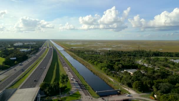 Everglades Florida Cerca I75 Vídeo Drones Aéreos — Vídeo de stock
