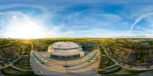 Ανατολή Ηλίου Ηπα Νοεμβρίου 2022 Αεροφωτογραφία 360 Fla Live Arena — Φωτογραφία Αρχείου