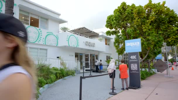 Miami Beach Usa Prosince 2022 Video Aqua Art Gallery Miami — Stock video