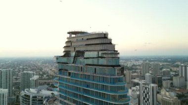 Miami şehir merkezindeki Aston Martin Konutları 'nın havadan çekilmiş görüntüsü.