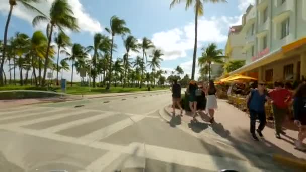 Miami Beach Abd Aralık 2022 Vespa Gts Süper Scooterlı Ocean — Stok video