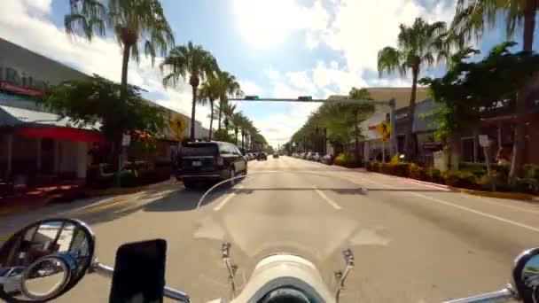 Recorrido Scooter Vespa Surfside Miami Usa — Vídeos de Stock