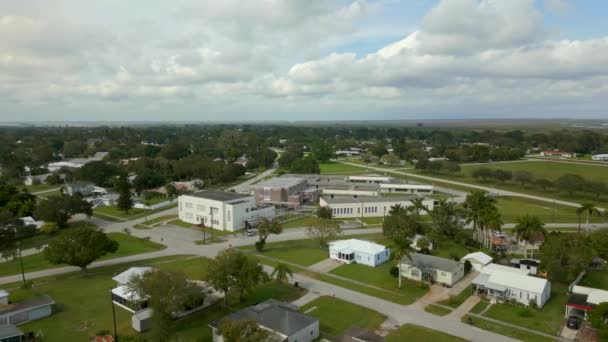 Deo Drone Aéreo Clewiston Intermediate School — Vídeo de Stock