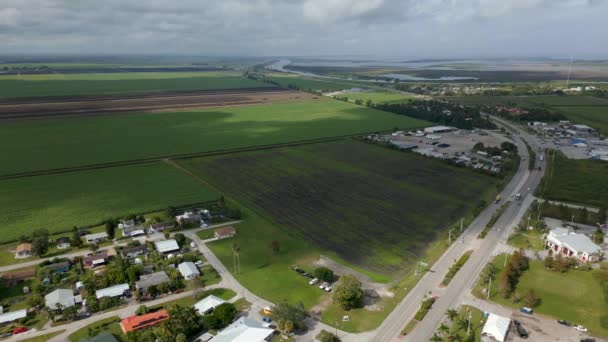 South Bay Florida Landbouwgrond Landschap Antenne — Stockvideo