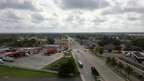 Video Aereo South Bay Florida Road — Video Stock