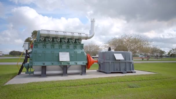 Antiguo Equipo Presa Bloqueo Exhibición Alrededor Del Lago Okeechobee Florida — Vídeos de Stock