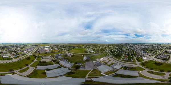 Aerial 360 Equirectangular Photo Clewiston Florida — Stock Photo, Image