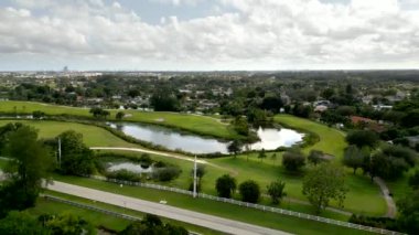 Davie FL ABD 'deki hava görüntüleri golf kulübü.