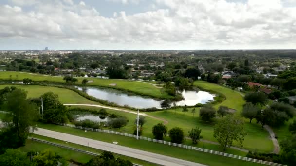 Aerial Footage Golf Club Davie Usa — Vídeo de stock