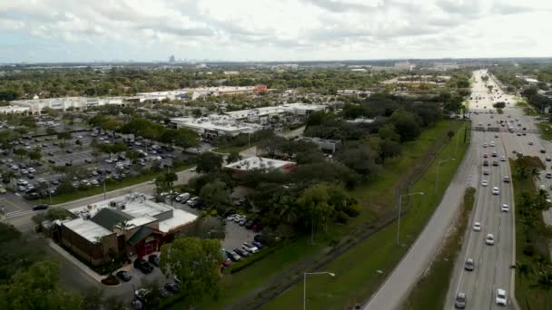 Tower Shops Davie Florida Drone Aéreo Vídeo — Vídeo de Stock