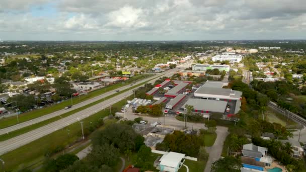 Авиационное Видео Cubesmart Self Storage Facility Fort Lauderdale — стоковое видео