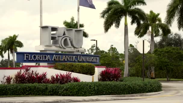 Still Video Fau Florida Atlantic University Sign Davie — Video