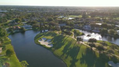Aerial video luxury homes at Lago Mar Plantation Florida