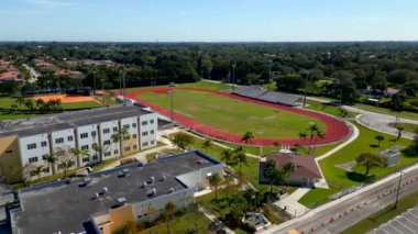 Aerial video Davie Florida schools Western High
