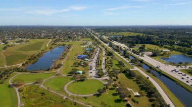 Aerial video Vista View Park near Griffin Road Davie FL