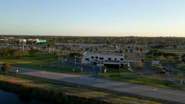 Aerial Video Florida Highway Patrol Troop Davie — Wideo stockowe