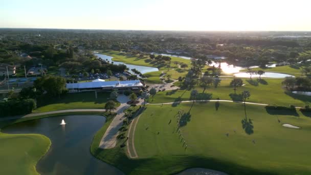 Golf Course Aerial Video Lago Mar Plantation — Stock Video