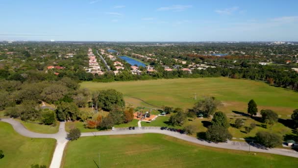 Drone Video Robbins Preserve Community Garden Park Davie — Vídeo de stock