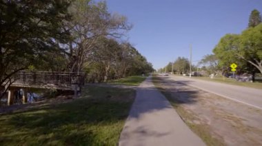 Pedestrian bridge over Griffin Orange Canal Davie FL