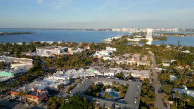 Aerial footage St Armands Key Sarasota FL USA