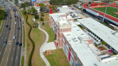 Aerial video Art Museum Sarasota Florida