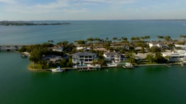 Luxury waterfront mansion homes on Bird Key Sarasota Florida