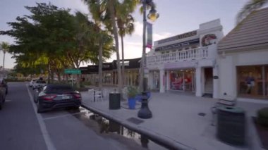 Motion footage St Armands Sarasota Florida tourist destination