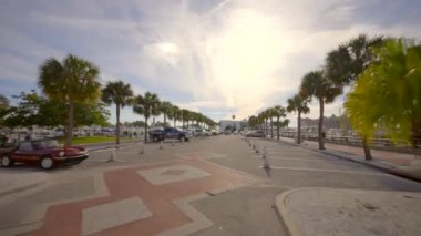 Motion video tour Marina Jack plaza parking lot Sarasota Florida