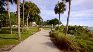 Sarasota scenic bike path along the bay