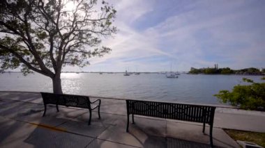 Benches by the bay Sarasota sunset views