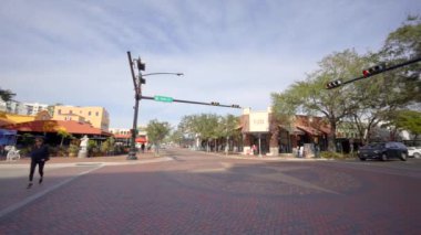 Sweeping panorama Downtown Sarasota Florida Lemon Avenue