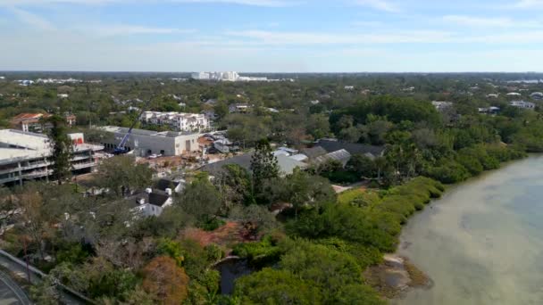 Aerial Video Sarasota Marie Selby Botanical Gardens — Video Stock